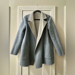 Reversible wool and cashmere coat by Theory size medium